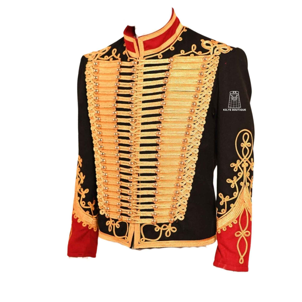 Scottish Hussar Parade Jacket Victorian Civil War Military Uniform Medieval Colonial Officers Coat