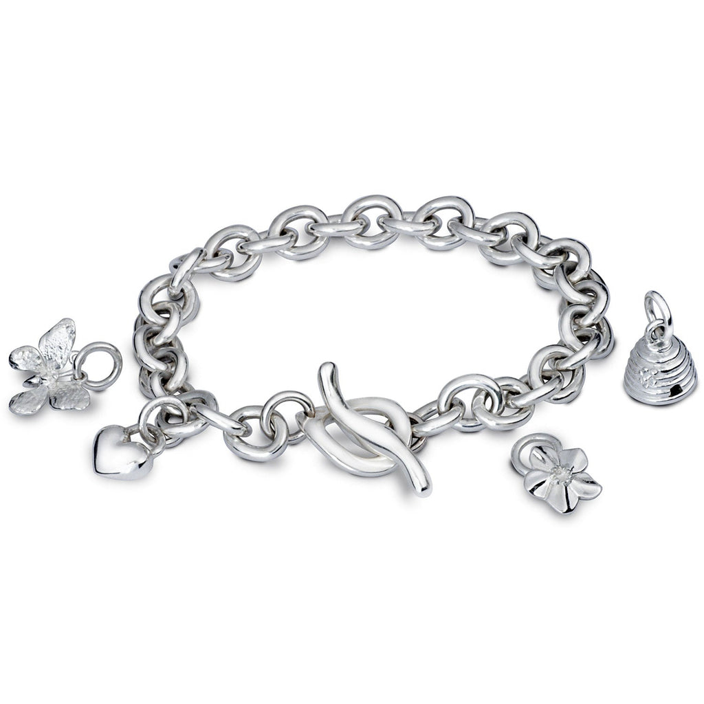 Lifetime Silver Heart Charm Bracelet