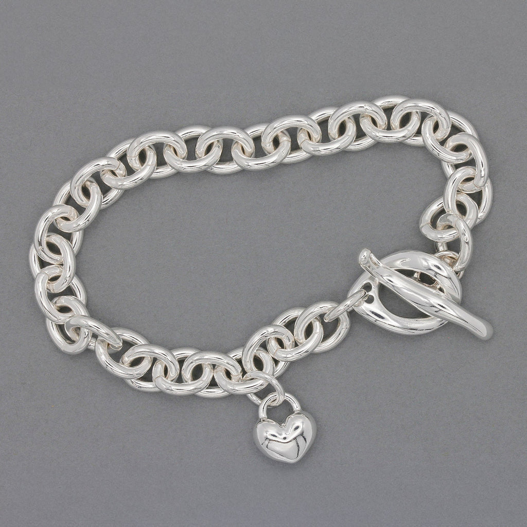 Lifetime Silver Heart Charm Bracelet