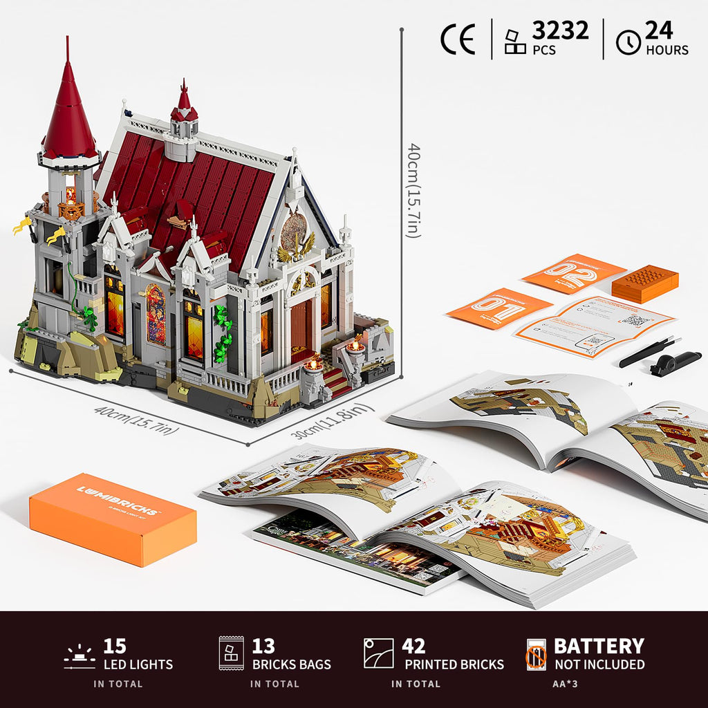 Lumibricks Medieval Castle Banquet Hall Lighting Set – 3,232 Pcs with Minifigures