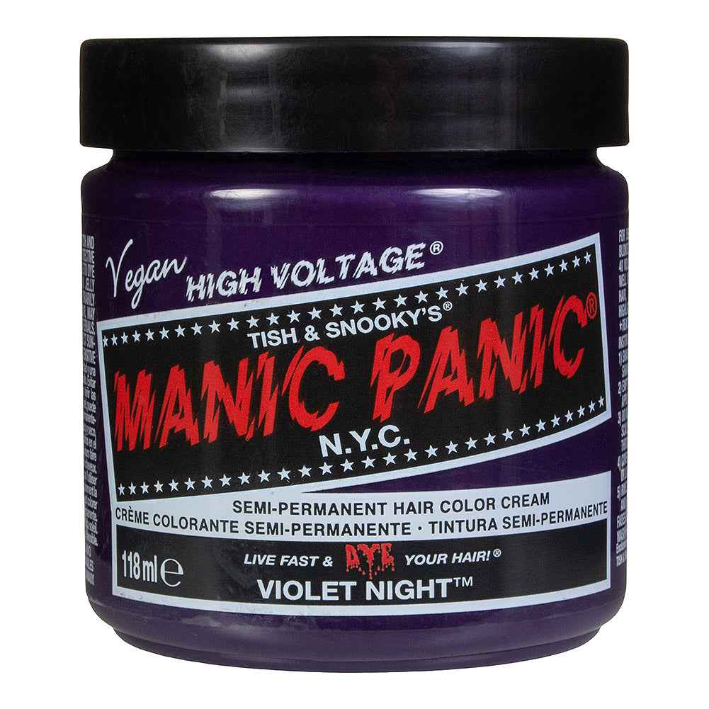 Manic Panic Violet Night Semi-Permanent Hair Dye - Deep Dark Purple Violet Vegan