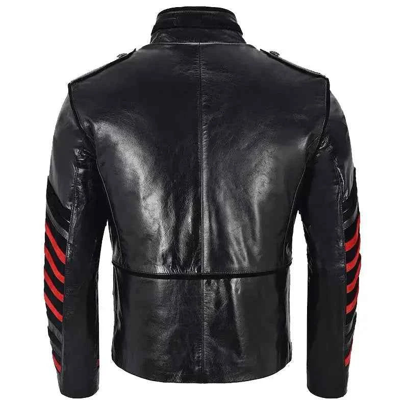 Men’s Gothic Military Leather Jacket