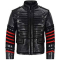 Men’s Gothic Military Leather Jacket