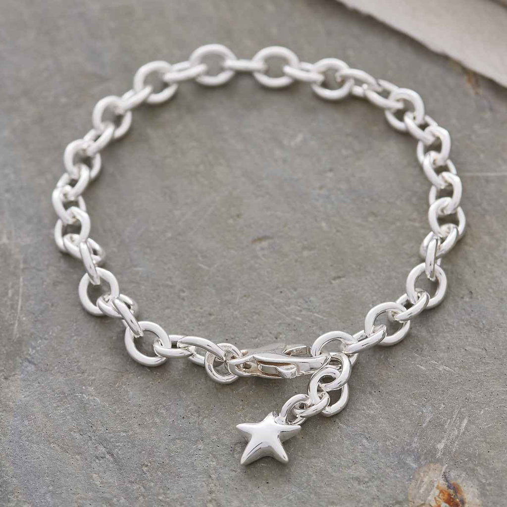Mini Lifetime Silver Star Charm Bracelet