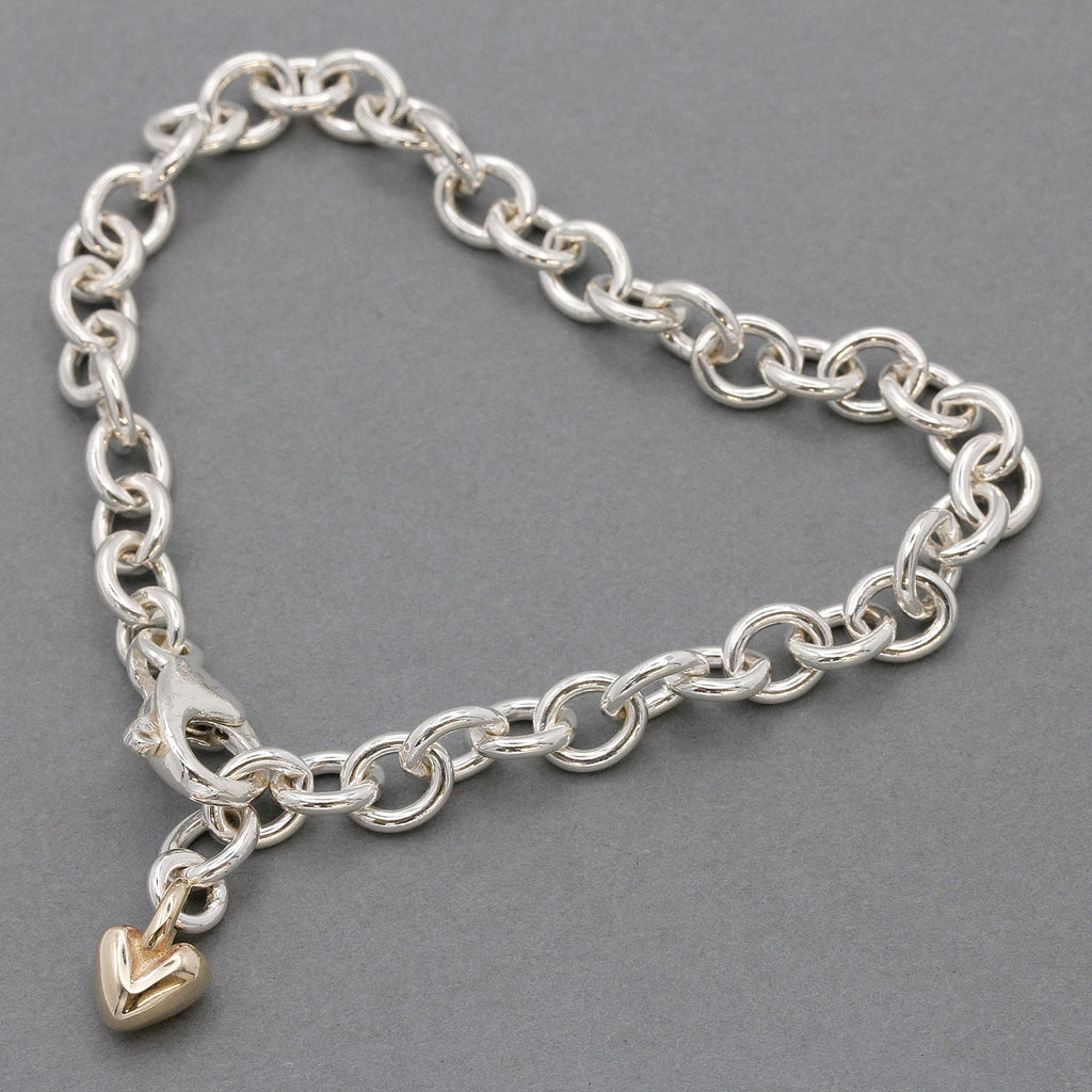 Mini Lifetime Gold Heart Charm Bracelet