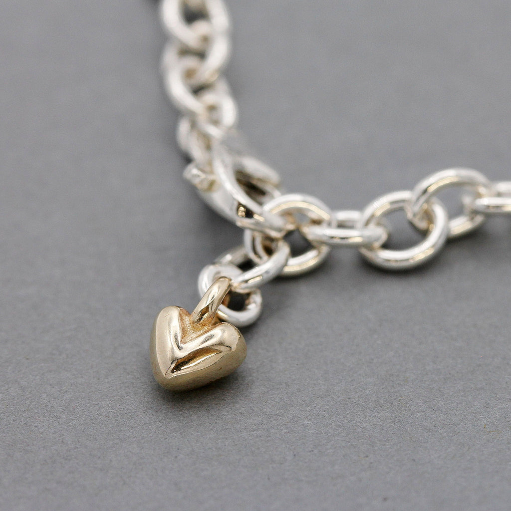 Mini Lifetime Gold Heart Charm Bracelet