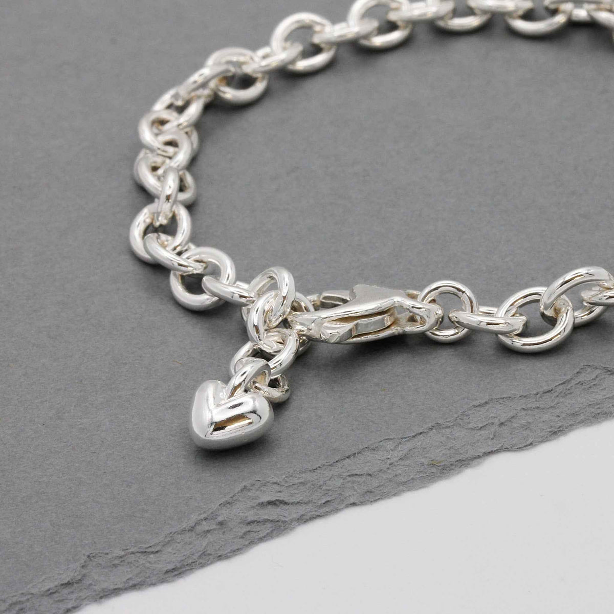 Mini Lifetime Silver Heart Charm Bracelet