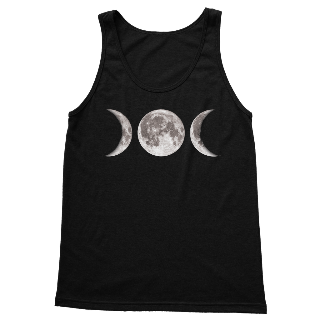 Triple Goddess Ladies Vest Top | Sleeveless Moon Phase Tank - DevilGothic DevilGothic