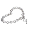 Mortar Board Personalised Silver Charm Bracelet