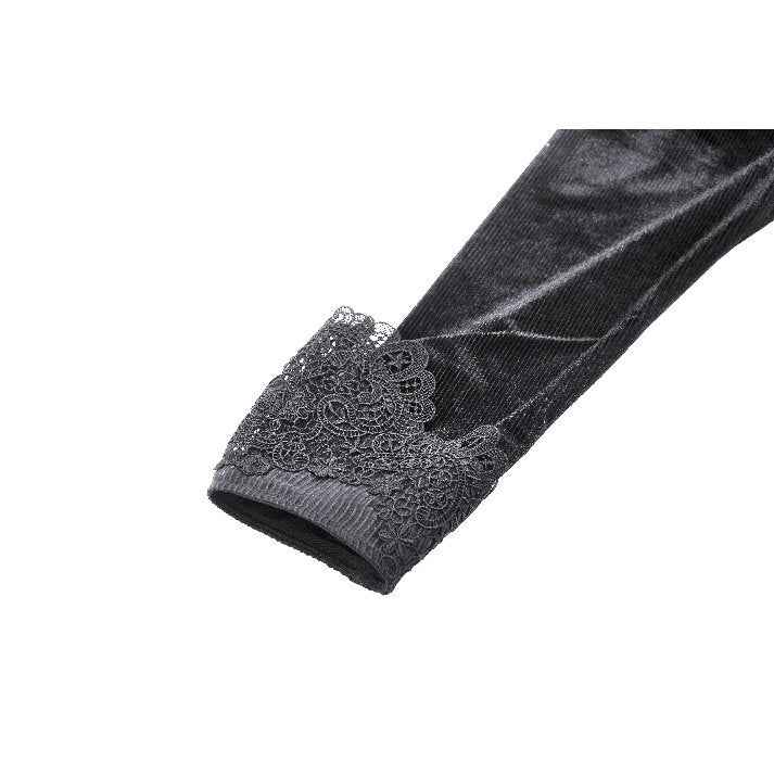 Dark in Love Inez Dark Elegant Velvet Lace Gown