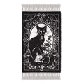 Black Cat Occult Rug Woven Cotton Gothic Home Decor – Alchemy Gothic Paracelsus RUG7