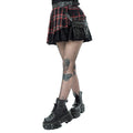 Poizen Industries Phantom Highlander Skirt Black Tartan - DevilGothic DevilGothic