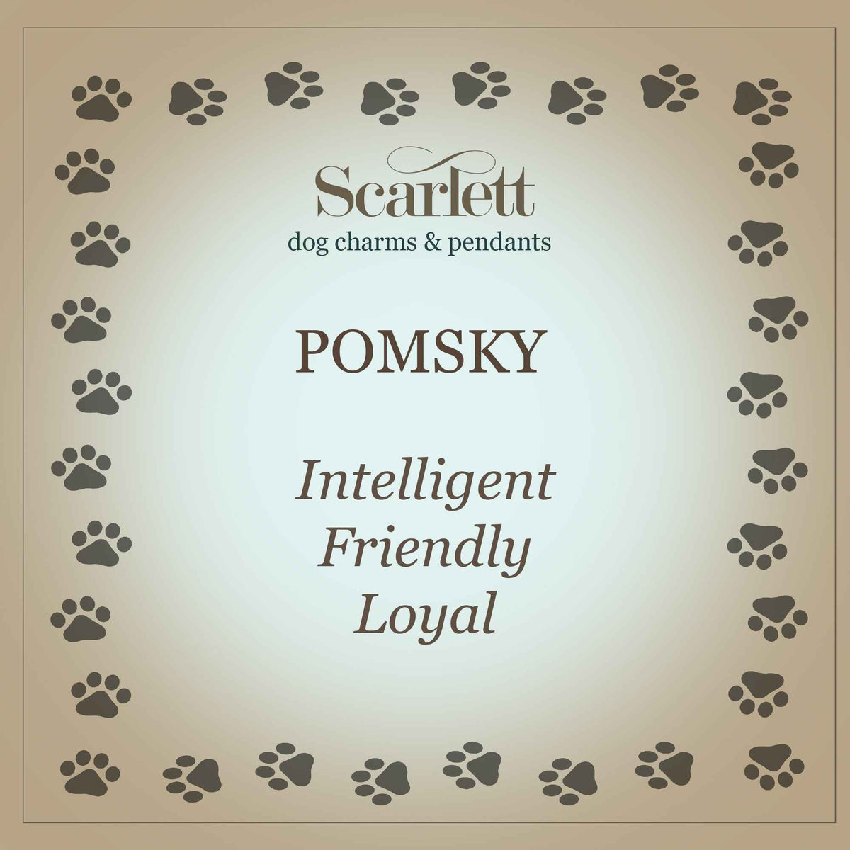 Pomsky Silver Dog Charm Bracelet