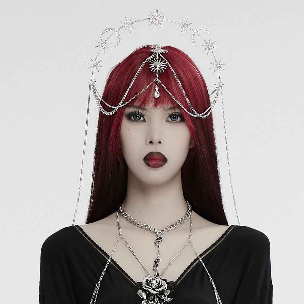 Punk Rave Estrella Tiara with Suns Moons and Stars