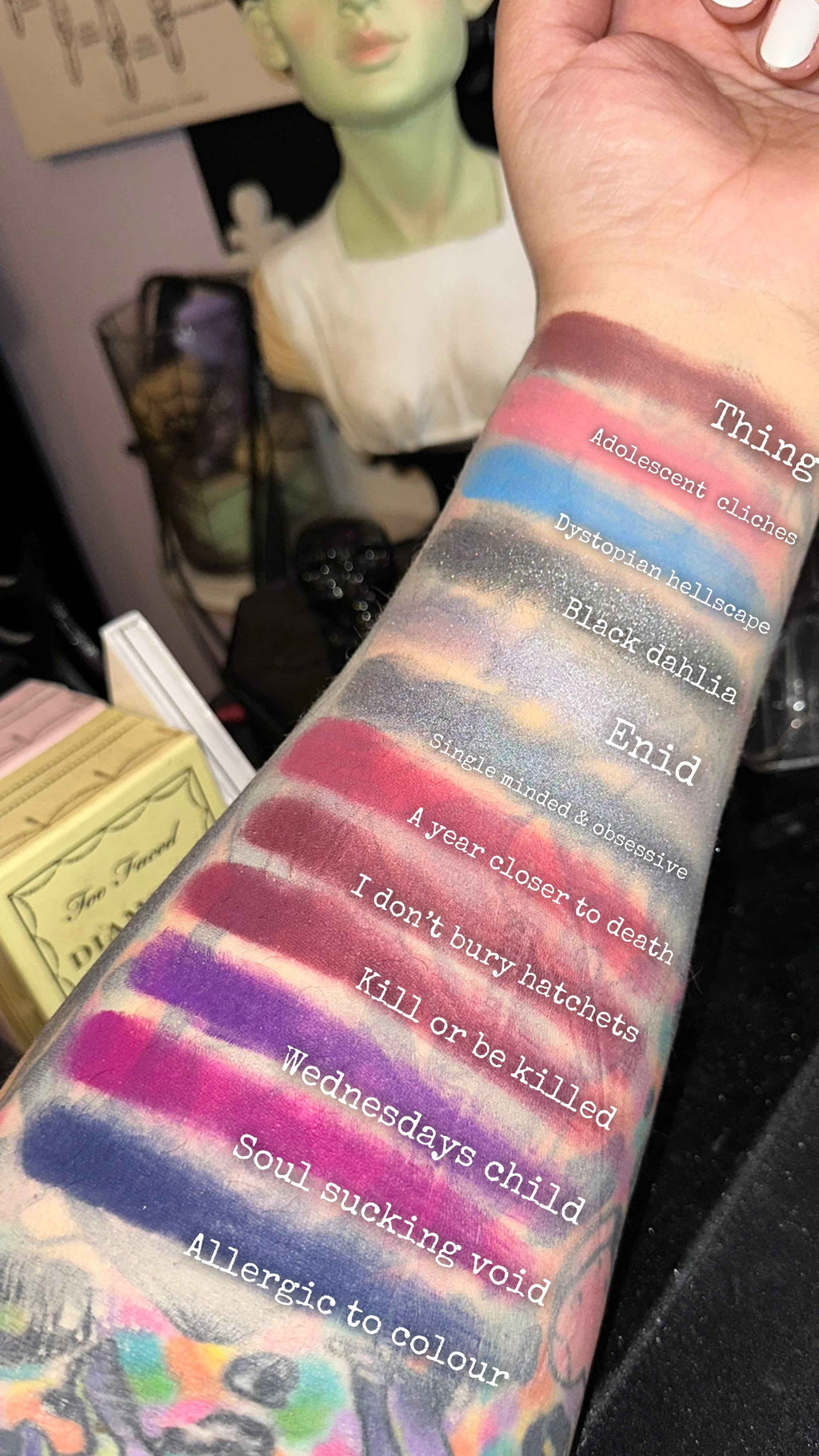 Radioactive Unicorn Wednesday’s Child is Full of Woe Eyeshadow Palette
