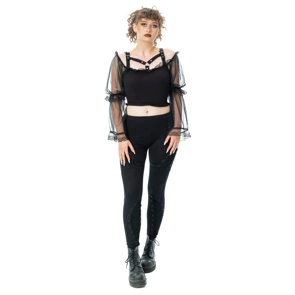 Poizen Industries Shadowfang Top Black - DevilGothic DevilGothic