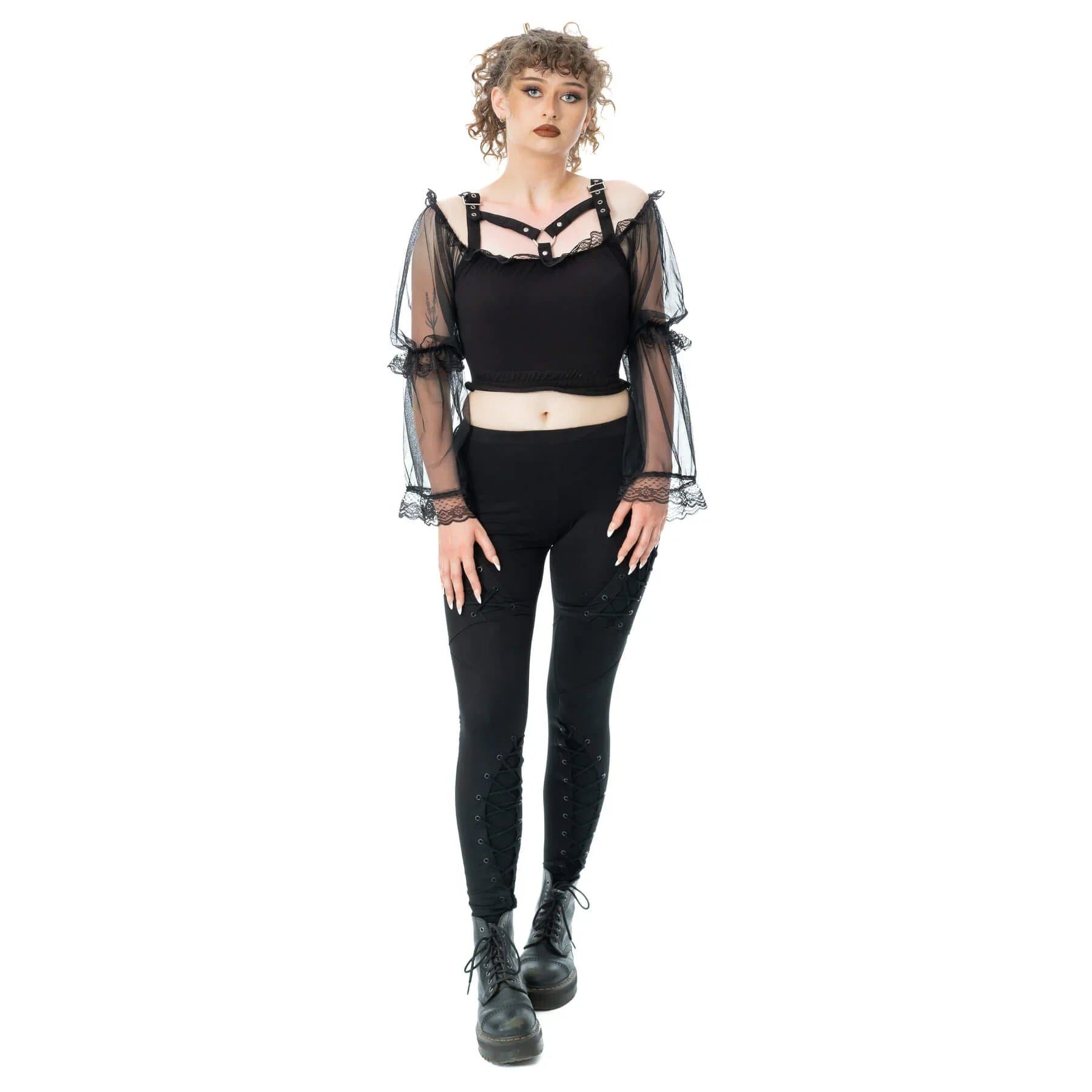 Poizen Industries Shadowfang Top Black - DevilGothic DevilGothic