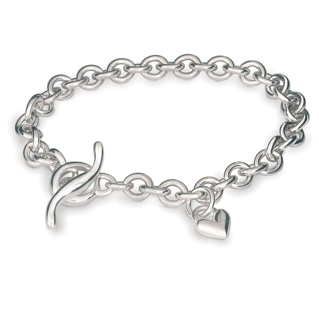 Heart Trace Chain Charm Bracelet