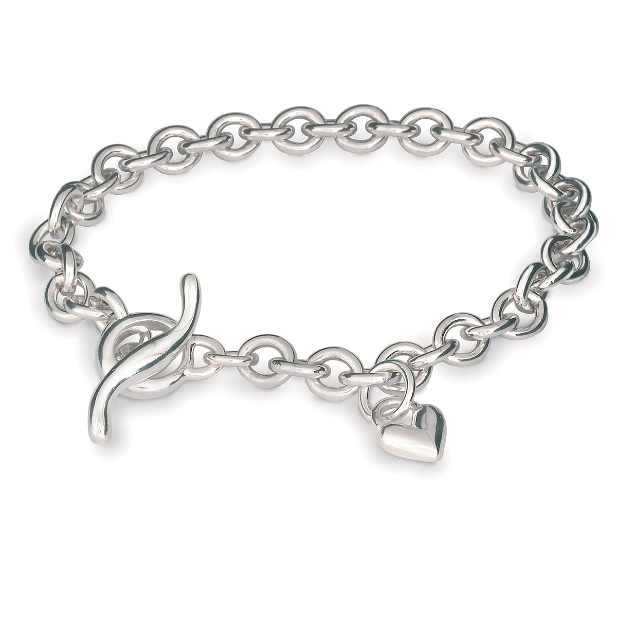 Heart Trace Chain Charm Bracelet