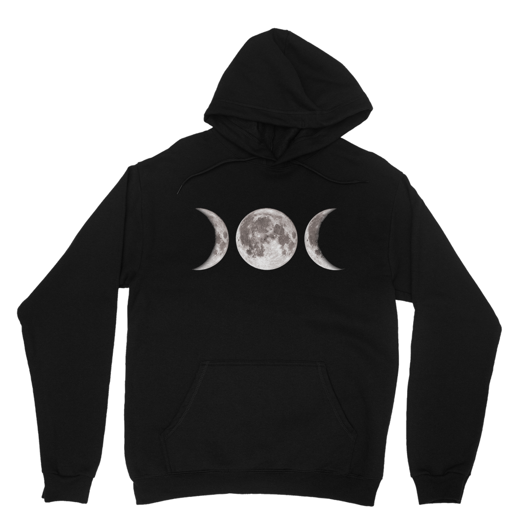 Triple Goddess Classic Hoodie | Super Soft Ethically Made Lunar Print - DevilGothic DevilGothic