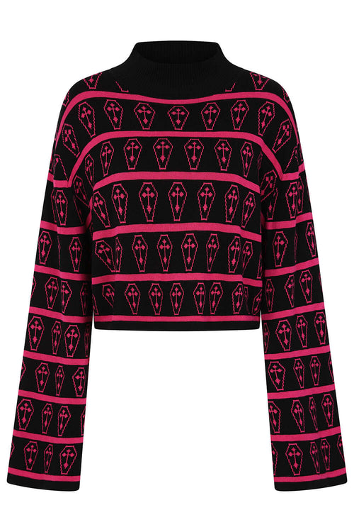 Banned Apparel Coffin Knit Jumper - DevilGothic DevilGothic