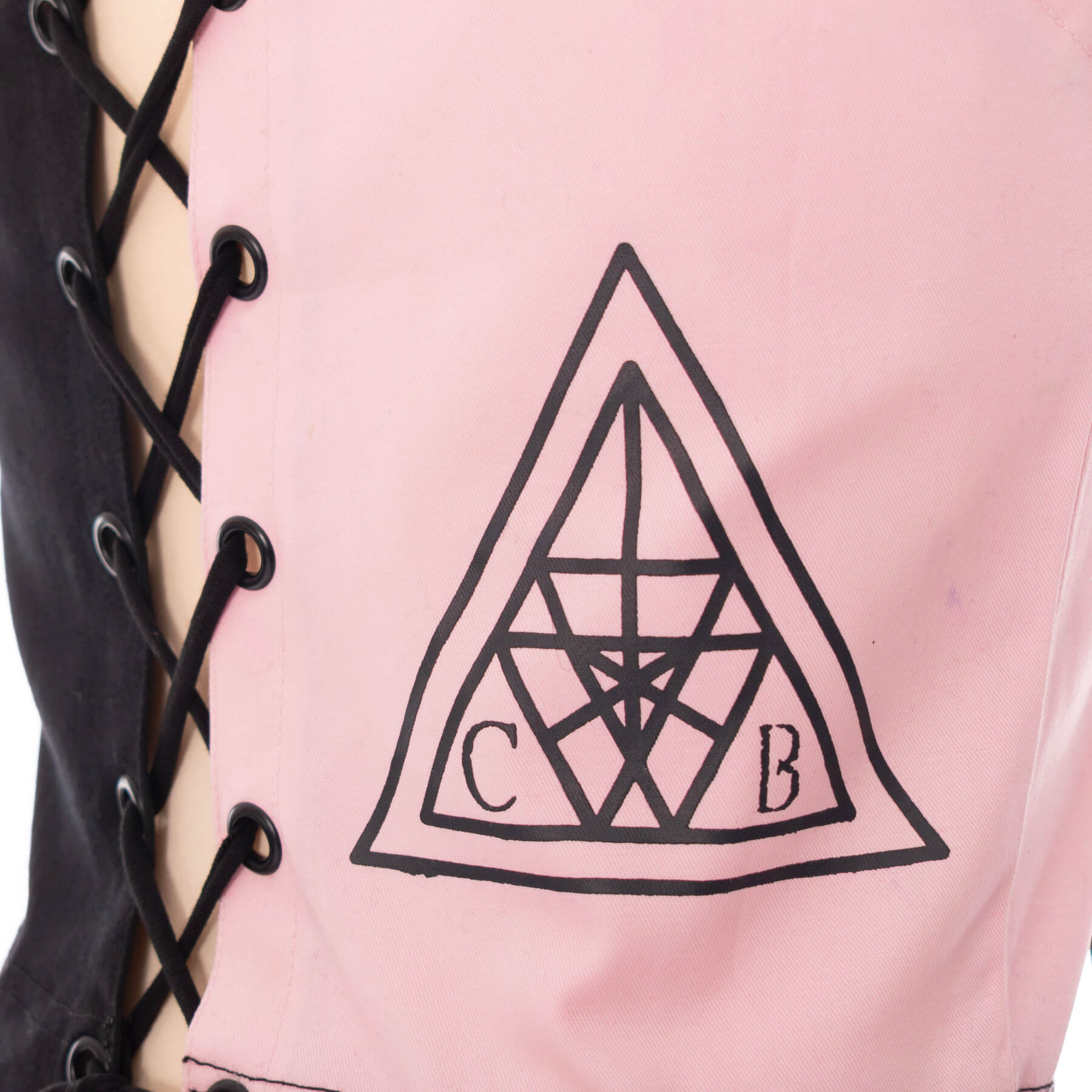 Chemical Black Veil and Void Top – Ladies Black/Pink Harness Crop Top - DevilGothic DevilGothic