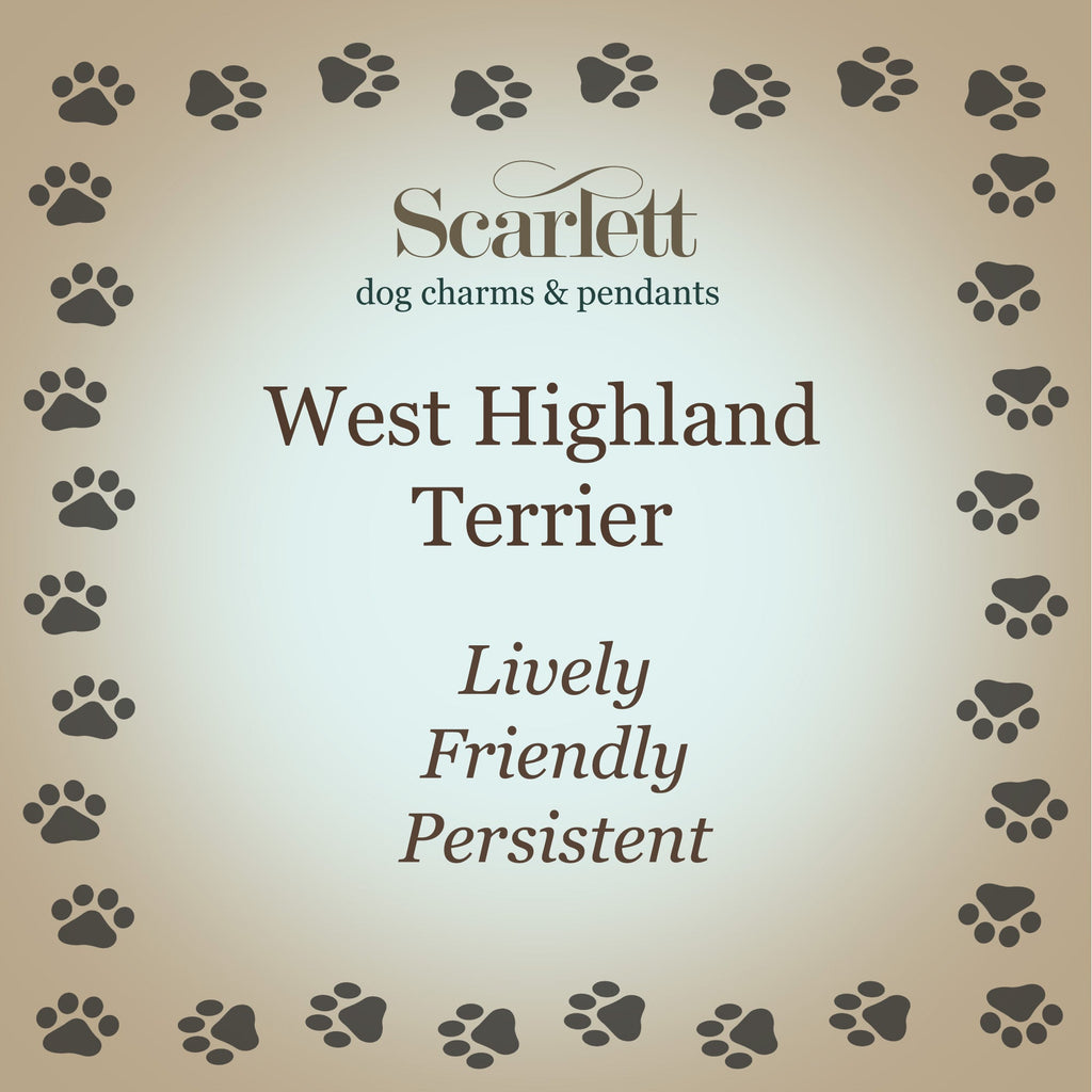 West Highland Terrier Personalised Silver Dog Tag Necklace