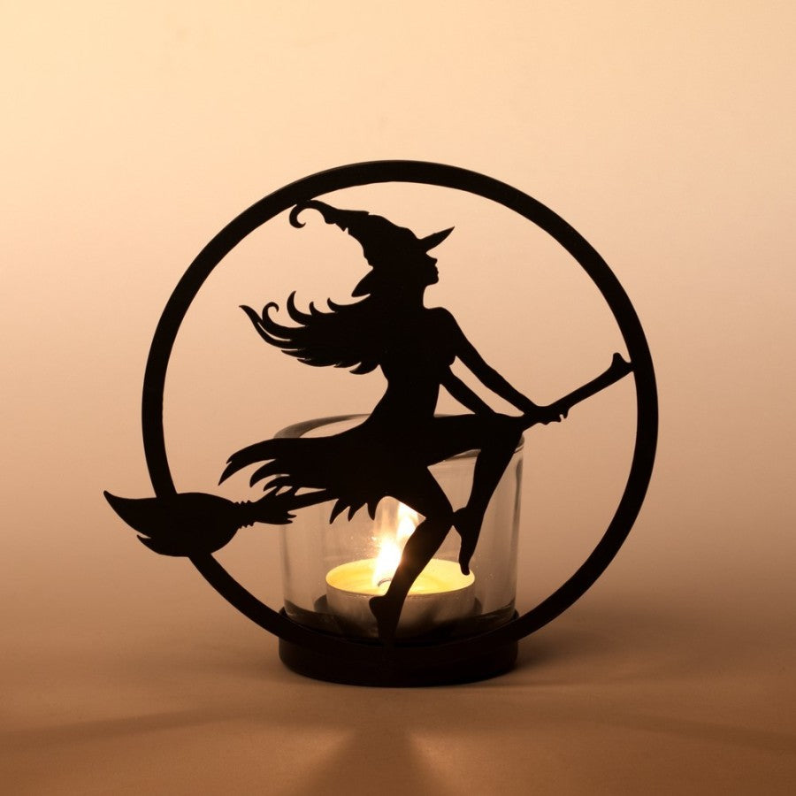 Alchemy Gothic Witch by Moonlight Tealight Holder - DevilGothic DevilGothic