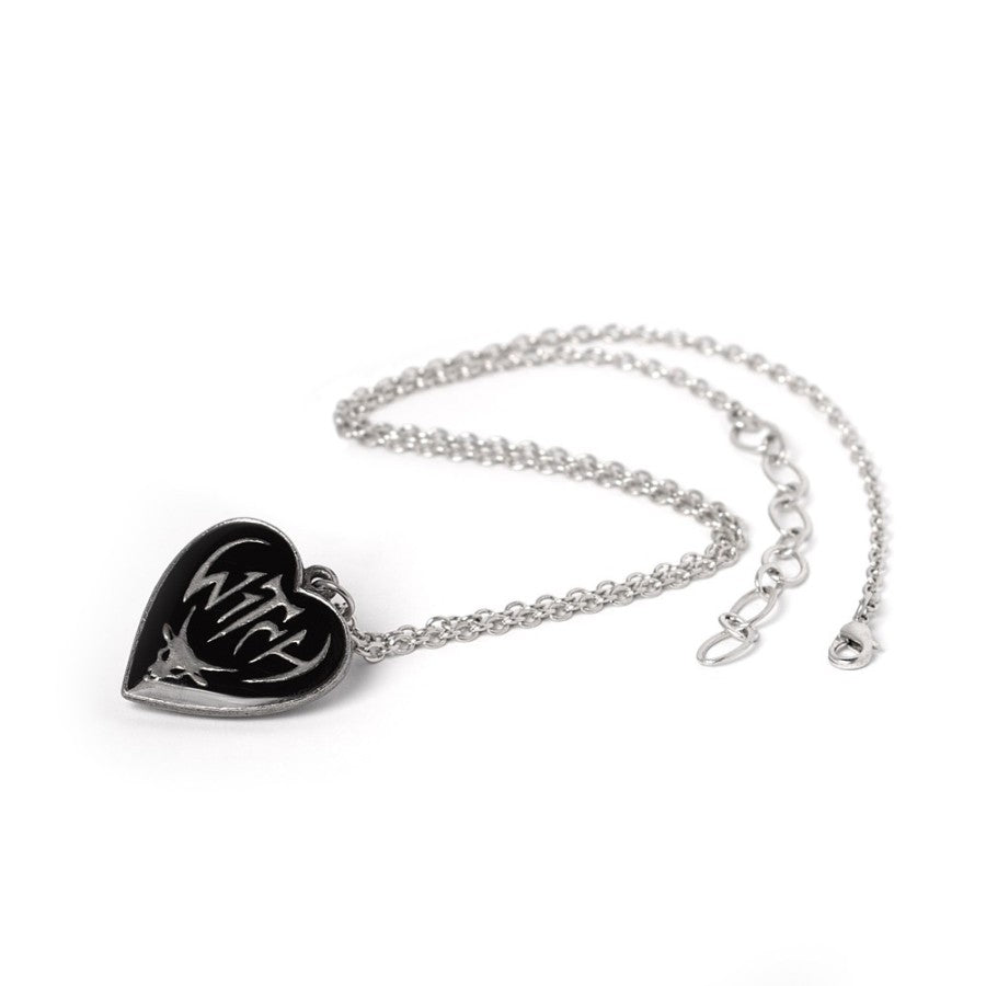 Alchemy Gothic Witch Heart Reversible Pendant Necklace - DevilGothic DevilGothic