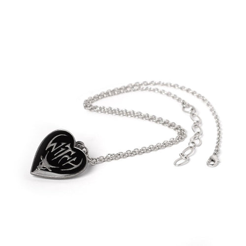 Alchemy Gothic Witch Heart Reversible Pendant Necklace - DevilGothic DevilGothic