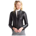 Women’s Bomber Bubble Leather Jacket