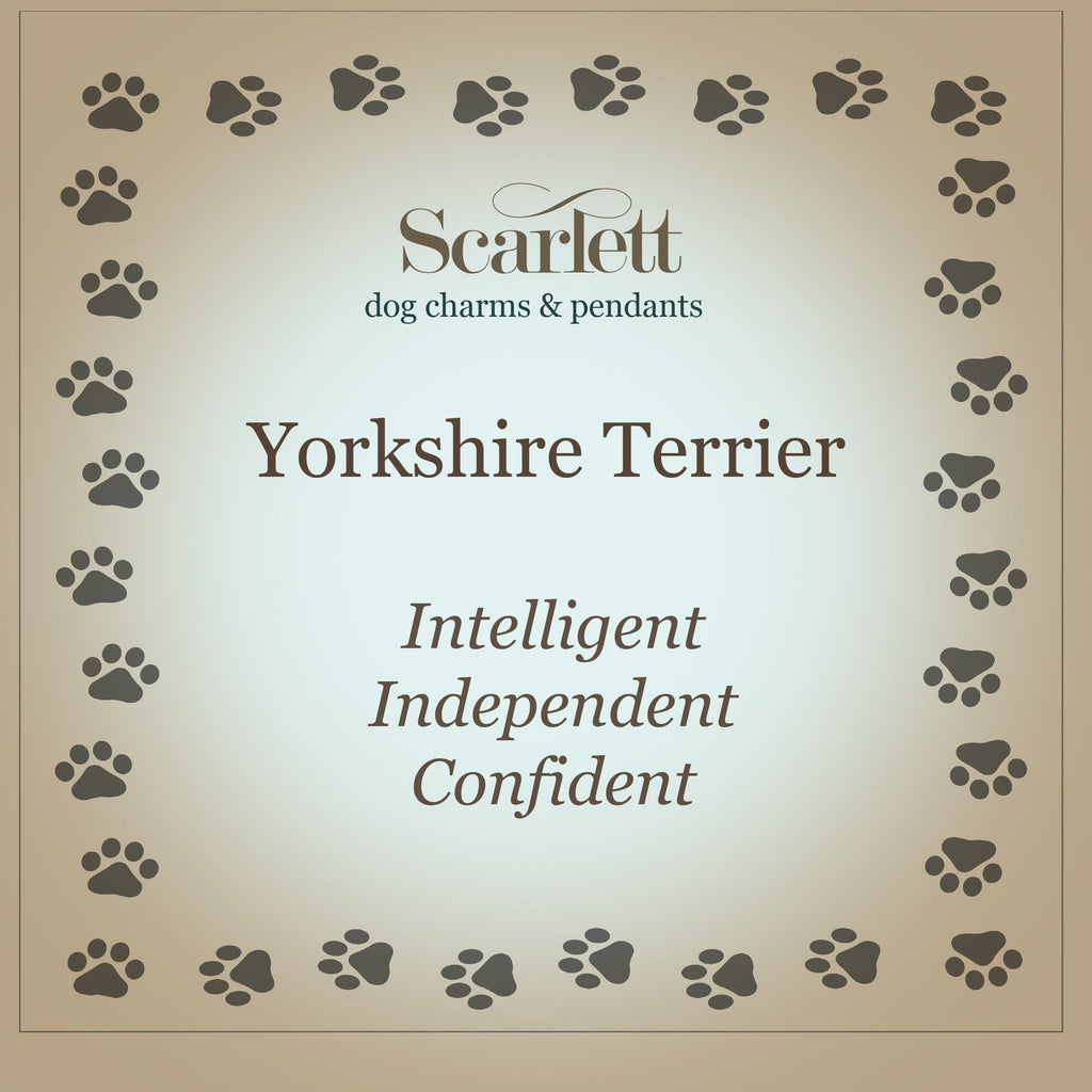 Yorkshire Terrier Personalised Silver Dog Tag Necklace
