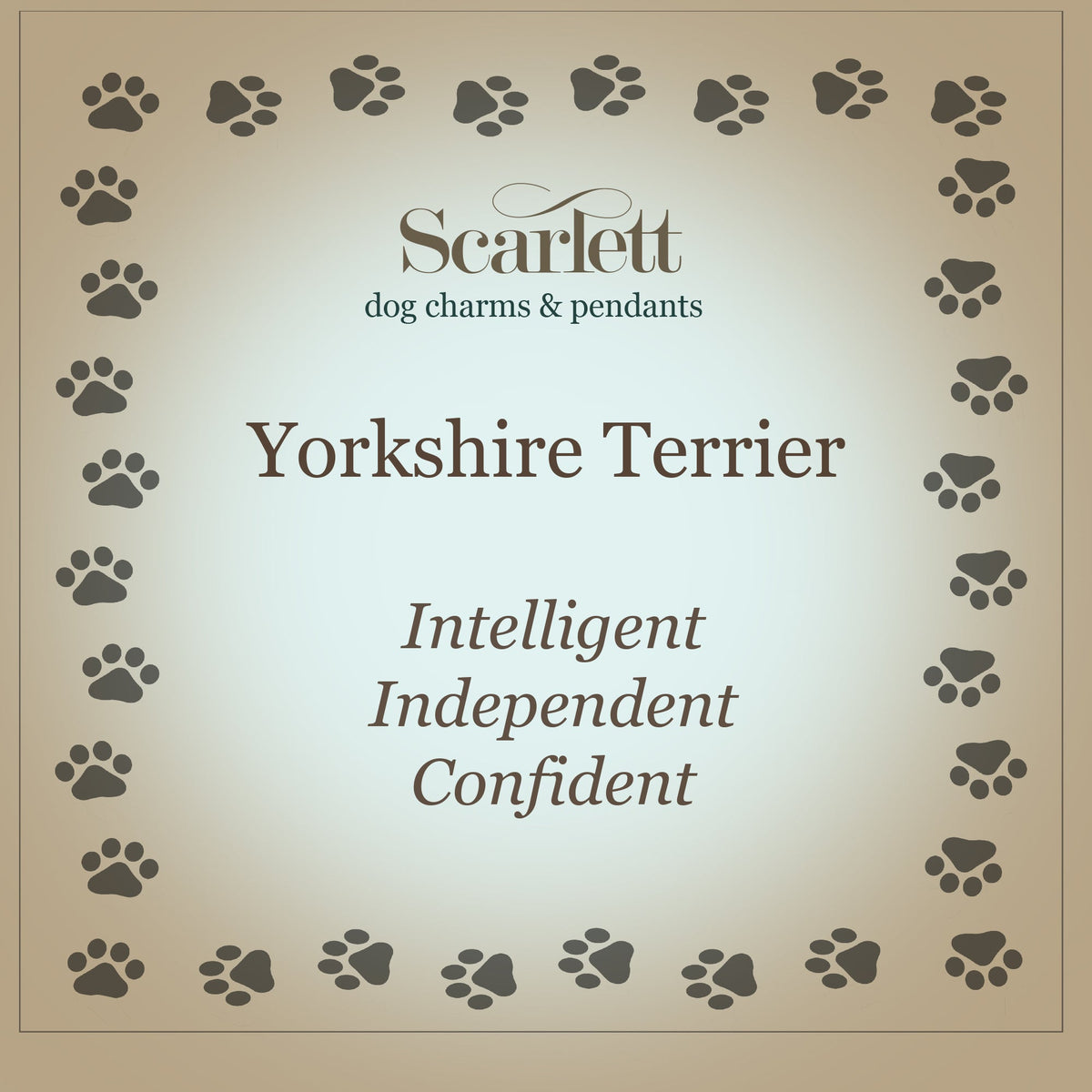 Yorkshire Terrier Personalised Silver Dog Tag Necklace