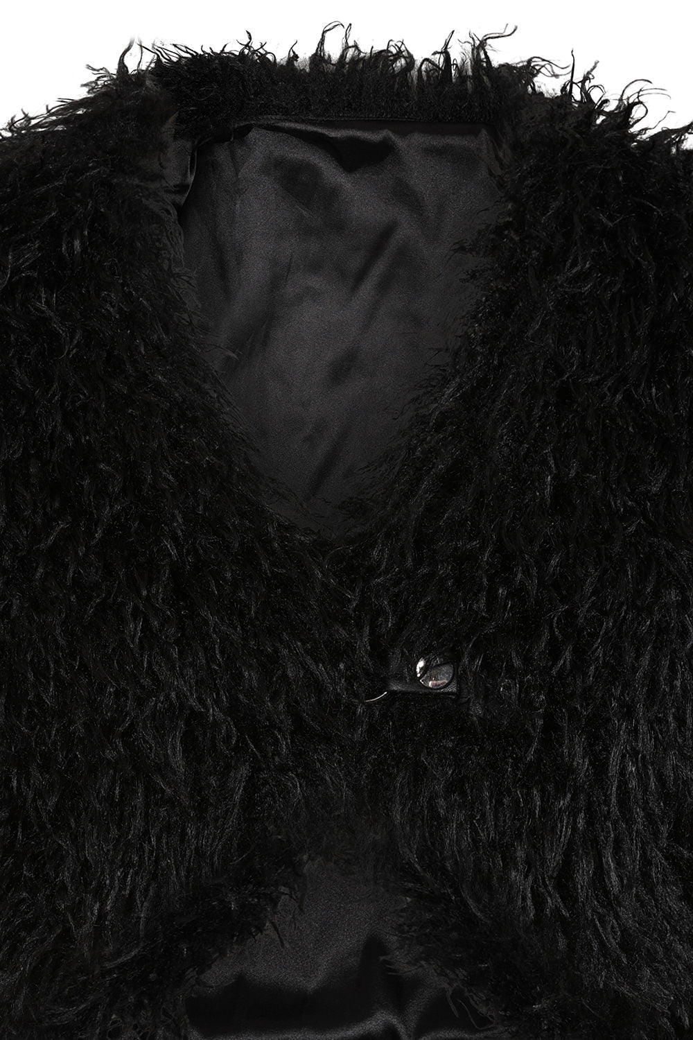 Banned Zafira Black Faux Fur Cropped Jacket - DevilGothic DevilGothic